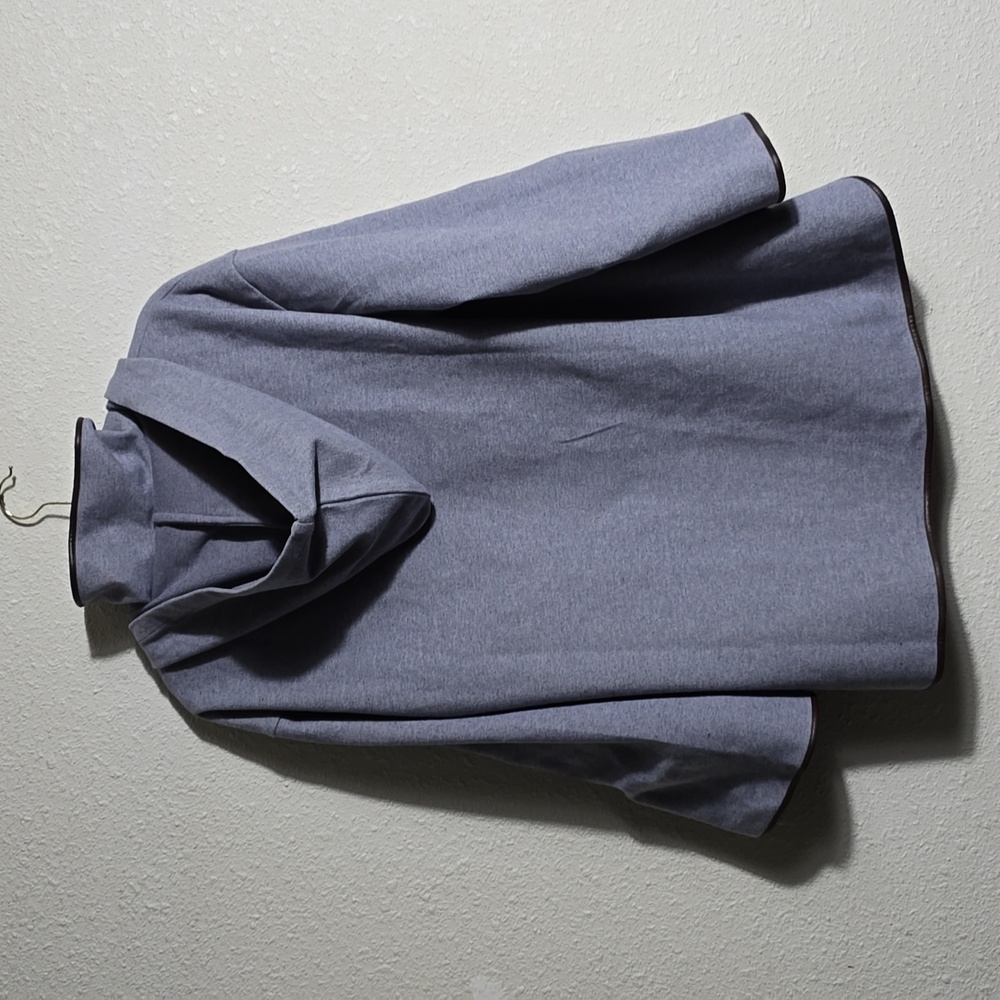 Tuckernuck Light Blue Hooded Poncho with Contrast Trim - Picture 4 of 5
